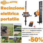 Gallagher SmartFence V2 - Recinzione elettrica portatile con 10 pali, 4 fili e bobina per capre, bovini e pecore. Un modo affidabile ed economico per controllare gli spostamenti degli animali e gestire i pascoli.