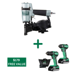 Metabo HPT NV45AB2, 1-3/4'' Coil Roofing Nailer - Image 7
